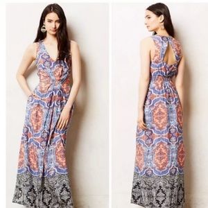 Anthropologie Maeve Medallion Maxi Dress